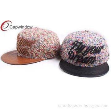 Five Panel Floral Youth Baseball Caps Flat Brim Baseball Ha